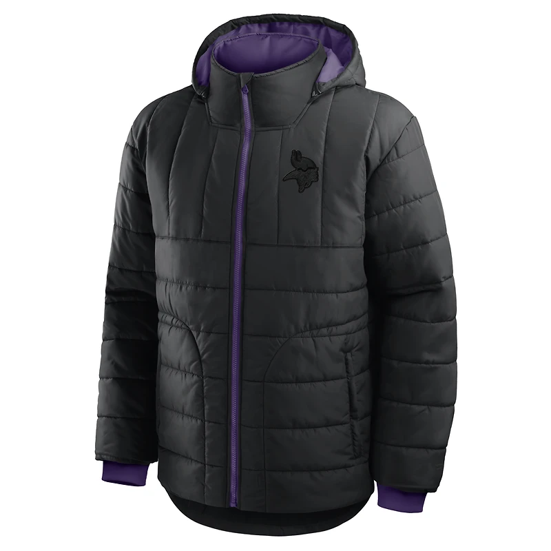 Men's Fanatics Black Minnesota Vikings Full-Zip Hooded Jacket