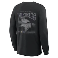 Men's Fanatics  Black Minnesota Vikings Midnight Falls Long Sleeve T-Shirt