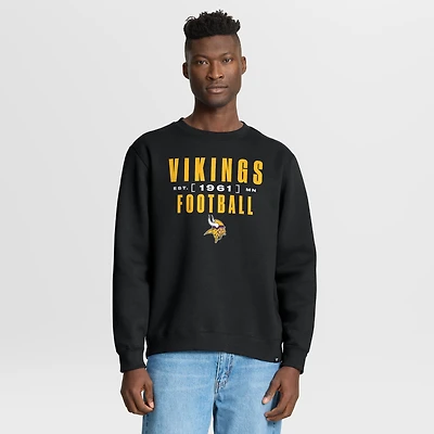 Sweat-shirt noir Fanatics pour homme, motif héritage des Vikings du Minnesota