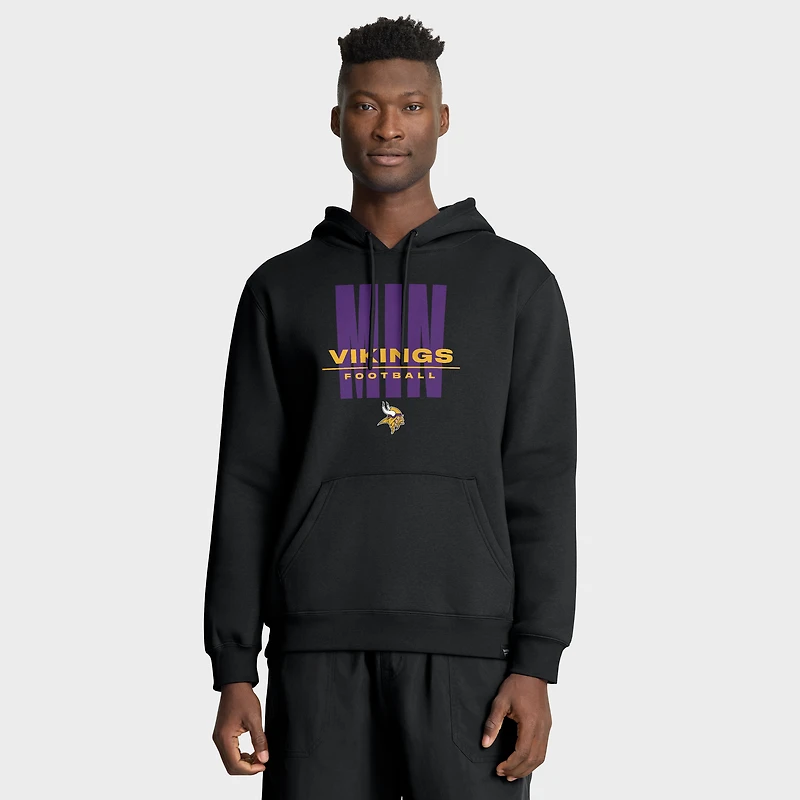 Sweat à capuche noir Fanatics pour homme des Vikings du Minnesota, plaqueur droit, Legacy