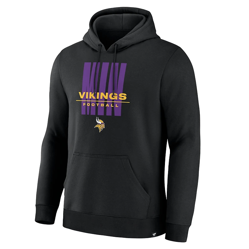 Sweat à capuche noir Fanatics pour homme des Vikings du Minnesota, plaqueur droit, Legacy