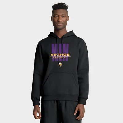 Sweat à capuche noir Fanatics pour homme des Vikings du Minnesota, plaqueur droit, Legacy