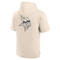 Sweat à capuche manches courtes pour homme Fanatics Crème Minnesota Vikings Elements Future Ground Lettering