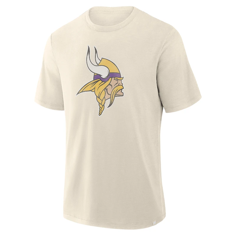 Men's Fanatics  Cream Minnesota Vikings Slub T-Shirt