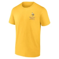 T-shirt Fanatics Gold Minnesota Vikings Repeat Stats pour homme