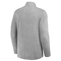 Men's Fanatics Heather Gray Minnesota Vikings Clutch Quarter-Zip Pullover