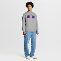 Men's Fanatics Heather Gray Minnesota Vikings Direct Handoff Legacy Pullover Sweatshirt