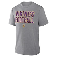 T-shirt tri-blend hommage aux Vikings du Minnesota, gris chiné, Fanatics pour homme