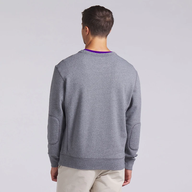 Sweat-shirt à capuche en tissu éponge boucle Fanatics Heather Grey pour homme des Minnesota Vikings