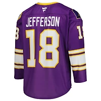 Men's Fanatics Justin Jefferson Purple Minnesota Vikings Hockey Jersey