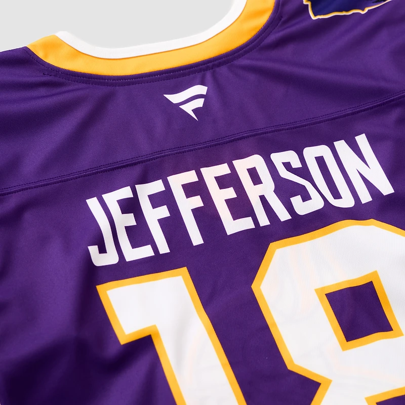 Men's Fanatics Justin Jefferson Purple Minnesota Vikings Hockey Jersey