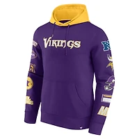 Men's Fanatics  Purple/Gold Minnesota Vikings Patched Out Pullover Hoodie
