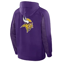 Sweat à capuche zippé violet Fanatics des Minnesota Vikings Checkdown Pass pour homme