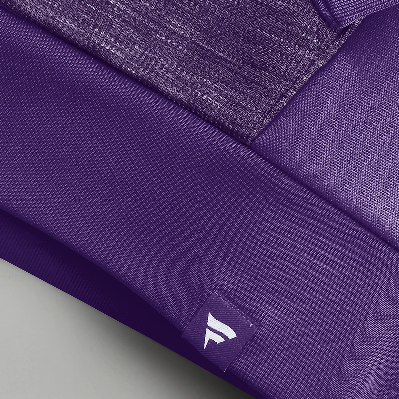 Sweat à capuche zippé violet Fanatics des Minnesota Vikings Checkdown Pass pour homme