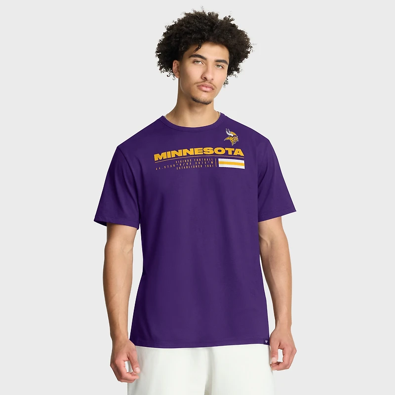 T-shirt violet Fanatics pour homme, motif Chop Block Legacy des Vikings du Minnesota