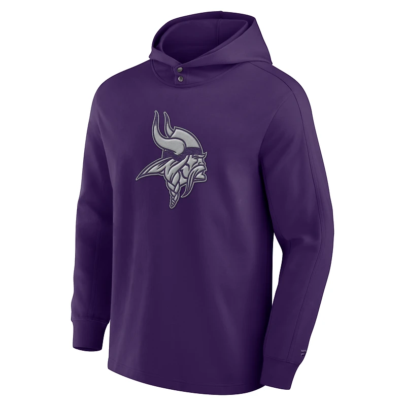 Men's Fanatics Purple Minnesota Vikings Elements Blaze Tri-Blend Long Sleeve Hoodie T-Shirt