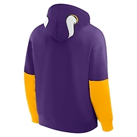 Sweat à capuche violet Fanatics pour homme avec casque des Vikings du Minnesota
