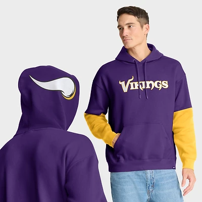 Sweat à capuche violet Fanatics pour homme avec casque des Vikings du Minnesota