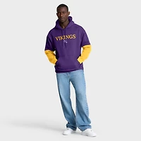 Sweat à capuche rétro violet Fanatics pour homme avec casque des Vikings du Minnesota