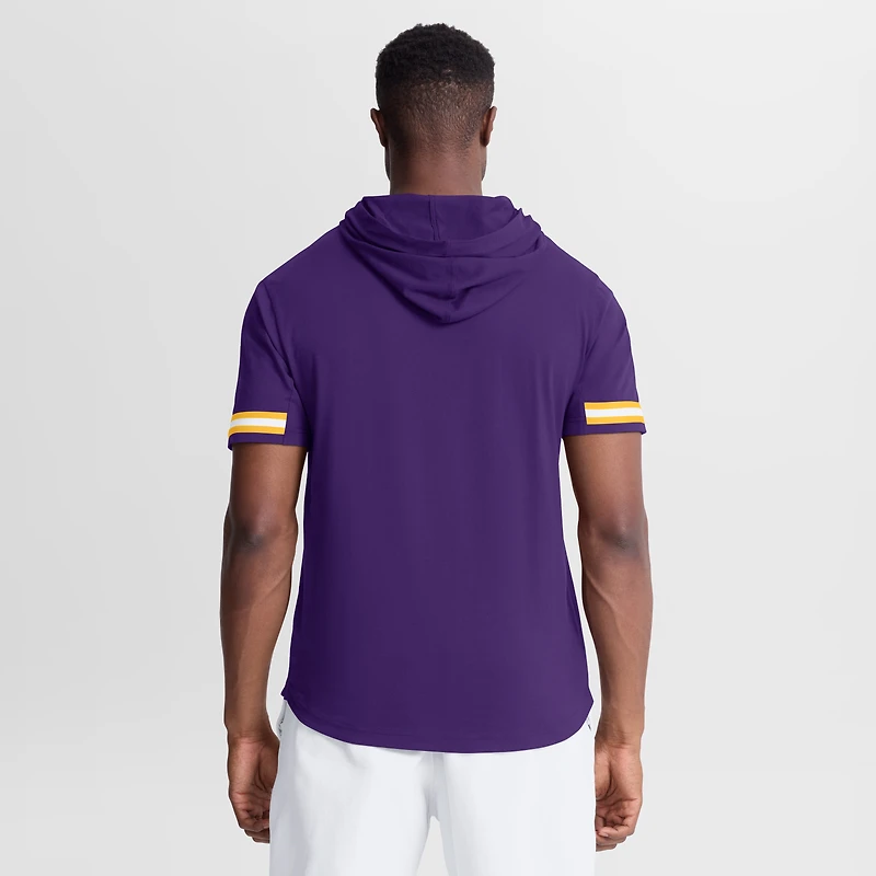 Men's Fanatics Purple Minnesota Vikings Optimal Play Short Sleeve Hooded T-Shirt