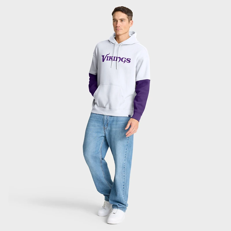 Sweat à capuche blanc Fanatics pour homme avec logo des Vikings du Minnesota
