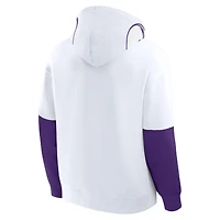 Sweat à capuche blanc Fanatics pour homme avec logo des Vikings du Minnesota