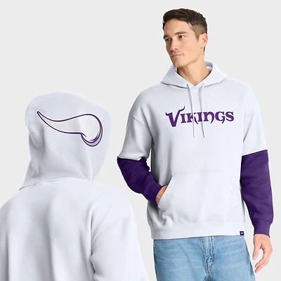 Sweat à capuche blanc Fanatics pour homme avec logo des Vikings du Minnesota