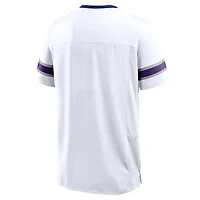 Men's Fanatics White Minnesota Vikings Redzone Hashmark V-Neck T-Shirt