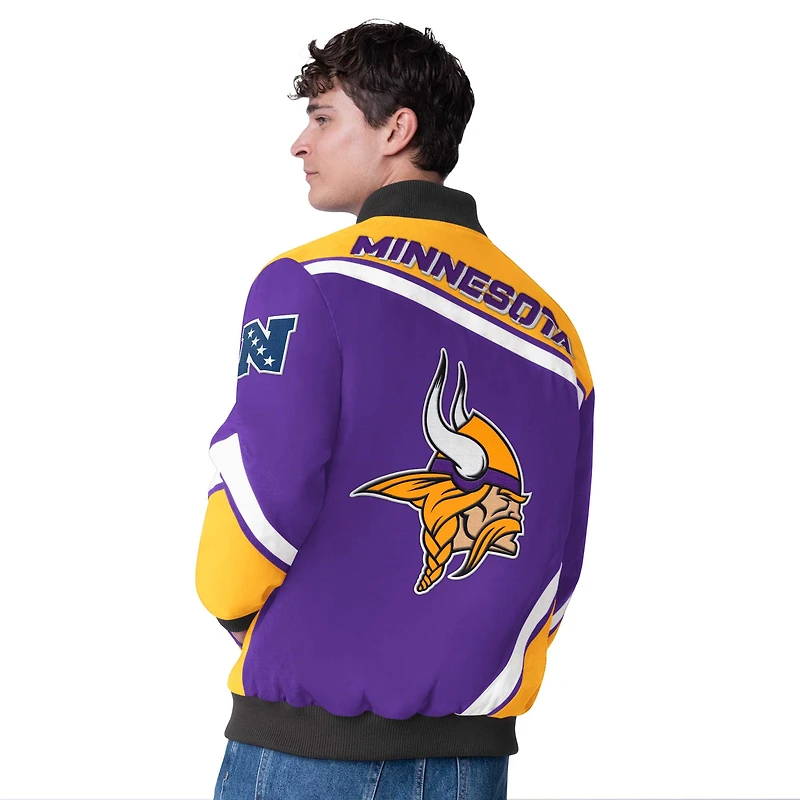 Men's G-III Extreme  Purple Minnesota Vikings Maximum Racing Full-Snap Jacket