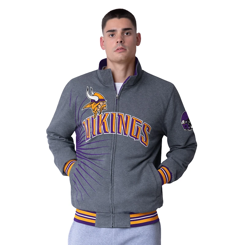 Veste réversible entièrement zippée G-III Extreme Purple Minnesota Vikings Strong Arm pour homme