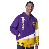 Veste à capuche réversible entièrement zippée G-III Sports by Carl Banks pour homme, violet/anthracite, des Minnesota Vikings, Dual Threat