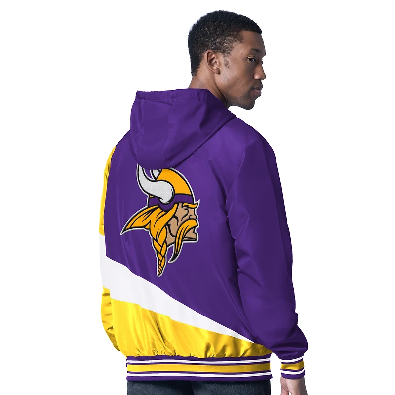 Men's G-III Sports by Carl Banks Purple/Charcoal Minnesota Vikings Dual Threat Reversable Full-Zip Hooded Jacket