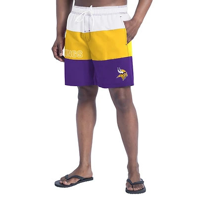 Men's G-III Sports by Carl Banks  Purple/Gold Minnesota Vikings Sunrise Volley Swim Shorts