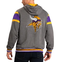 Veste à capuche réversible dos complet pour homme G-III Sports by Carl Banks violet/gris Minnesota Vikings Extreme