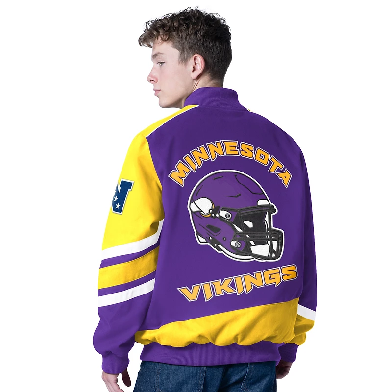 Veste de course zippée intégrale G-III Sports by Carl Banks pour homme, violette, des Minnesota Vikings Prime Time