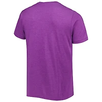 T-shirt à trois mélanges hommage Justin Jefferson Heathered Heather Purple Minnesota Vikings NFL Blitz Player pour hommes