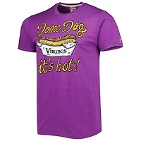 Homage Purple Minnesota Vikings Dome Dog Hyper Local T-shirt triple mélange pour homme