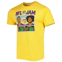 T-shirt triple mélange hommage à Randy Moss et Daunte Culpepper Heather Gold pour hommes Minnesota Vikings NFL Jam Retired