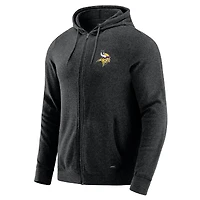 Men's J. Palmer Dark Heather Gray Minnesota Vikings Players Lounge Tri-Blend Full-Zip Hoodie