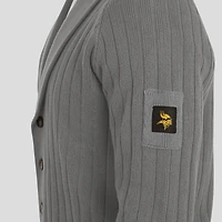 Cardigan raglan The Playmaker pour homme J. Palmer graphite des Vikings du Minnesota