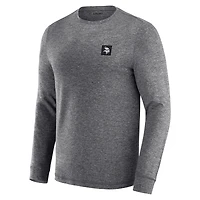 T-shirt à manches longues noir J. Palmer pour homme, motif Vikings du Minnesota, quatre points