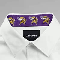 Chemise habillée boutonnée à manches longues Motion Stretch blanche Minnesota Vikings de J. Palmer pour homme