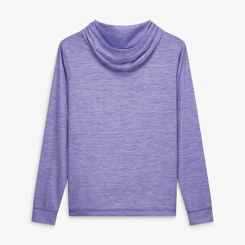 T-shirt à capuche manches longues pour homme johnnie-O Heather Purple Minnesota Vikings Talon
