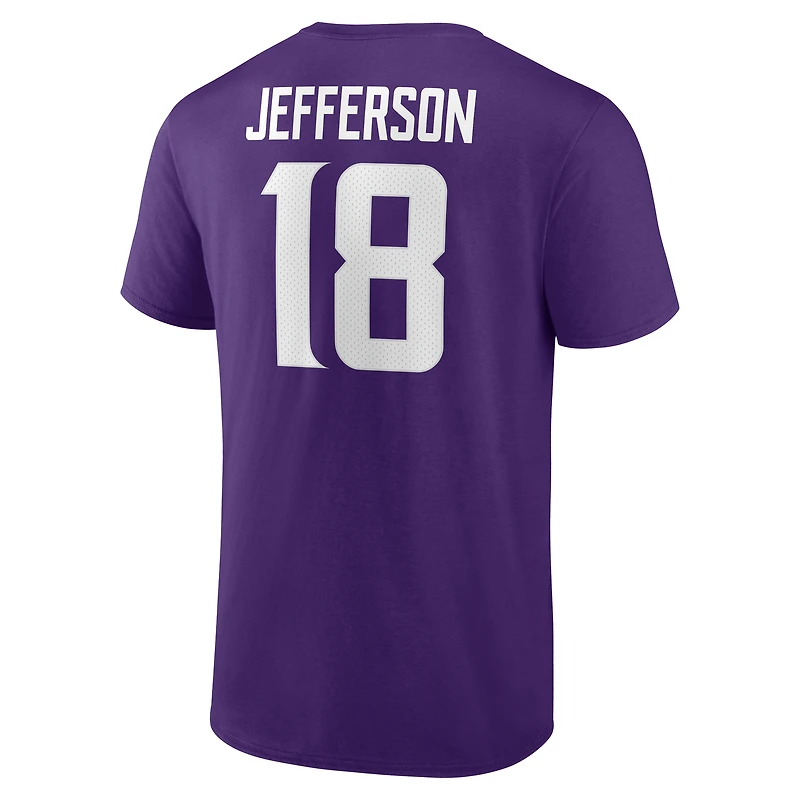 Men's Justin Jefferson Purple Minnesota Vikings Player Icon T-Shirt