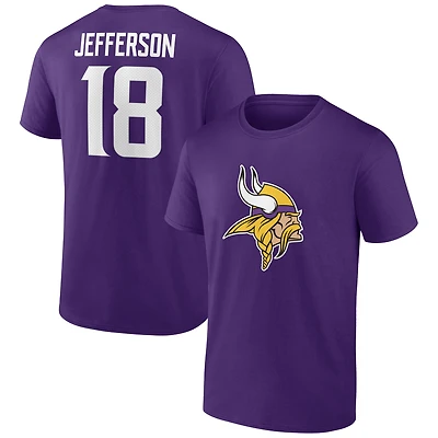 Men's Justin Jefferson Purple Minnesota Vikings Player Icon T-Shirt