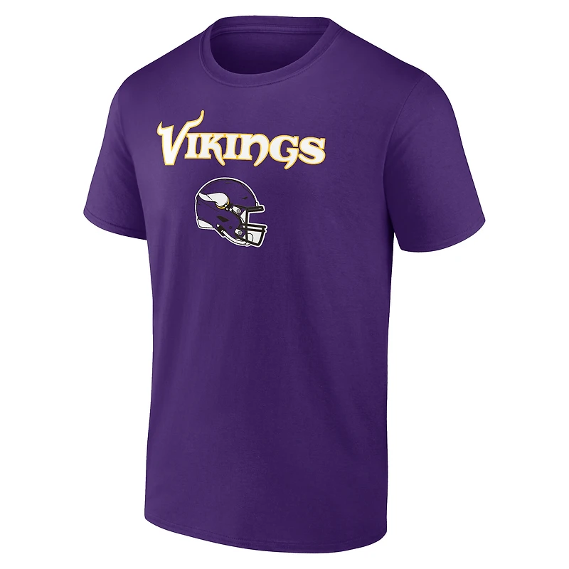 Men's Justin Jefferson Purple Minnesota Vikings Team Wordmark Name & Number T-Shirt