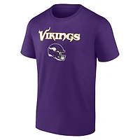 Men's Justin Jefferson Purple Minnesota Vikings Team Wordmark Name & Number T-Shirt