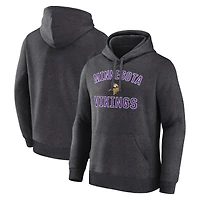 Men's Logo Athletic Heather Charcoal Minnesota Vikings Arch Victory Hoodie