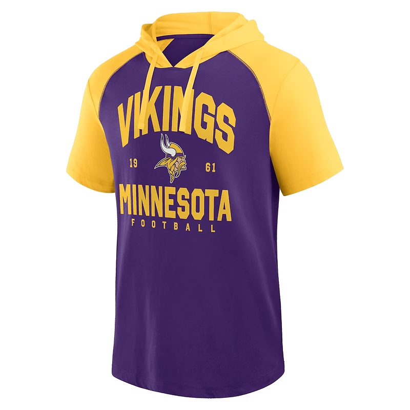 T-shirt à capuche violet avec logo athlétique pour homme des Minnesota Vikings Prime
