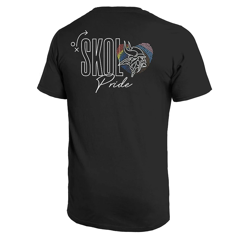 T-shirt noir à poche Majestic Threads pour hommes des Vikings du Minnesota